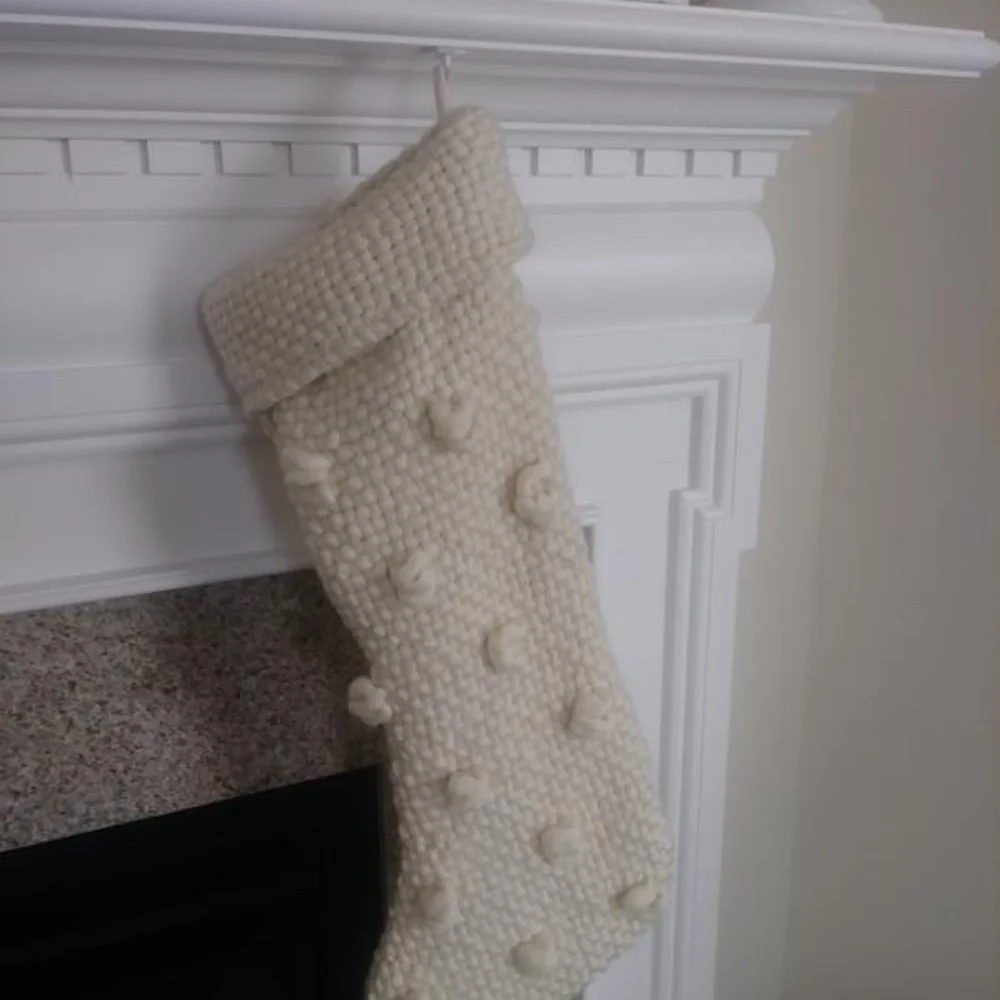COPY - NWT Anthropologie Cozy Knit  Bobble Christmas Stocking